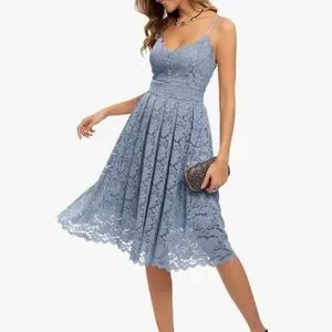 princess polly baby blue dress Atnlewhi | Dresses | Elegant Lace Midi Dress In Blue Wedding Guest  Perfection